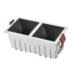 Фото ST757.448.20 Св-к встр. Белый LED 2*10W 60° IP20 L65xW126xH52 85-265V В комплекте Встраиваемые светильники