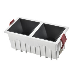 Фото ST757.438.20 Св-к встр. Белый LED 2*10W 60° IP20 L65xW126xH52 85-265V В комплекте Встраиваемые светильники