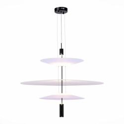Фото SL6101.423.01 Люстра подвесная ST-Luce Черный/Белый LED 1*15W 3000K ИСОЛА