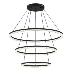 Фото SL1018.403.03 Светильник подвесной ST-Luce черный/прозрачный LED 1*130W 4000K ЭВКЛИДИК