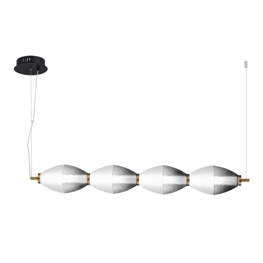 Фото SL6130.403.24 Светильник подвесной ST-Luce Черный/Белый, Дымчатый LED 1*28W 3000K ICE