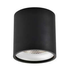 Фото ST165.432.12 Светильник потолочный Черный LED 1*12W 3000K 840Lm Ra>90 36° IP44 D80xH85 85-265V Накладные светильники