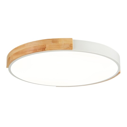 Фото SLE201352-01 Светильник потолочный Белый, Светлое дерево/Белый LED 1*40W 3000K/4000K/6000K DELIA