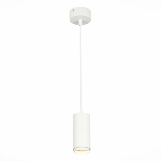 Фото ST600.533.10 Светильник подвесной Zoom Белый LED 1*10W 3000K 1 000Lm Ra>80 15-60° IP20 D59xH130 170- Подвесные светильники