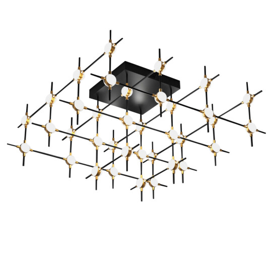 Фото Потолочный светильник Molecular 36 black/gold