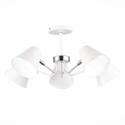 Фото SLE106702-05 Светильник потолочный Белый,Хром/Белый E27 5*60W LERE