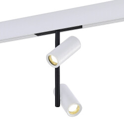 Фото ST808.546.16 Магнитный трековый светильник Белый LED 1*16W 4000K 1 200Lm Ra>90 36° IP20 D45xH240 48V SKYLINE 48