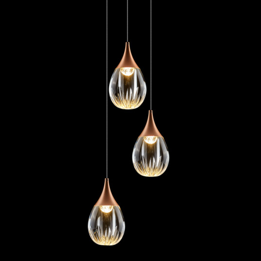 Фото Подвесной светильник MD24001004-3A copper/clear