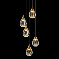 Фото Подвесной светильник MD24001004-5A gold/clear