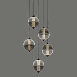 Фото Подвесной светильник MD24022079-5A black/smoky