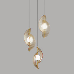 Фото Подвесной светильник MD24030035-3A brass/amber