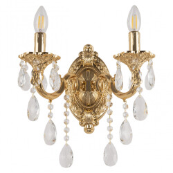 Фото Бра с хрустальными подвесками AL7801B10/2/175 B G Bohemia Ivele Crystal