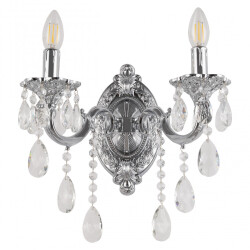 Фото Бра с хрустальными подвесками AL7801B10/2/175 B Ni Bohemia Ivele Crystal