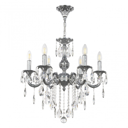 Фото Люстра с хрустальными подвесками AL79101/6/175 B Ni Bohemia Ivele Crystal