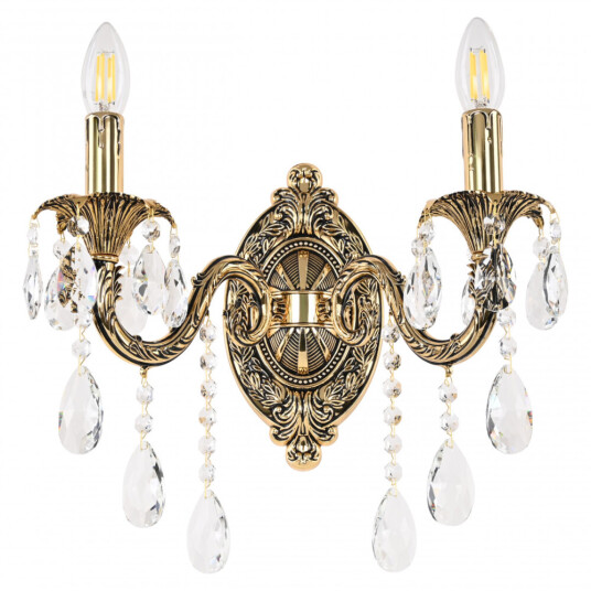 Фото Бра с хрустальными подвесками AL7901B10/2/175 B GB Bohemia Ivele Crystal