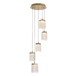 Фото Подвесной светильник MD25020403-5A2 Satin gold, LED/25.4W, 3000K dimmable