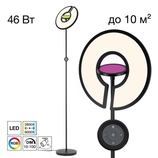 Фото CL810031 LOONG RGB Черный Торшер