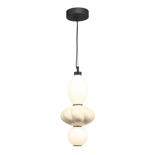 Фото SL6134.413.01 Светильник подвесной ST-Luce черный/желтый, опаловый LED 1*18W 3000K ФЛОРЕНТИНИ