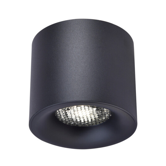 Фото ST761.443.10 Светильник потолочный черный LED 1*10W 4000K 530Lm Ra 36° IP20 D80xH70 170-240VV Накладные светильники
