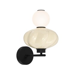 Фото SL6134.411.01 Светильник настенный ST-Luce черный/желтый, опаловый LED 1*8W 3000K ФЛОРЕНТИНИ