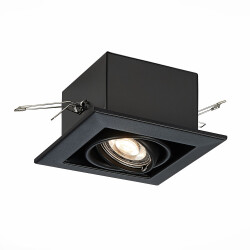 Фото ST250.448.01 Св-к встр. Черный GU10 1*50W  L126xW126xH70 220V Без ламп Встраиваемые светильники