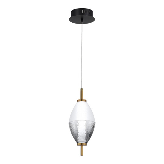 Фото SL6130.403.06 Светильник подвесной ST-Luce Черный/Белый, Дымчатый LED 1*8W 3000K ICE