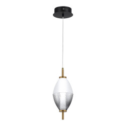 Фото SL6130.403.06 Светильник подвесной ST-Luce Черный/Белый, Дымчатый LED 1*8W 3000K ICE